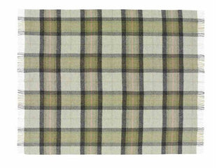 Skye Shetland Pure New Wool Throw - Green - LOOMSHIRE - 2