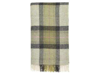 Skye Shetland Pure New Wool Throw - Green - LOOMSHIRE - 1