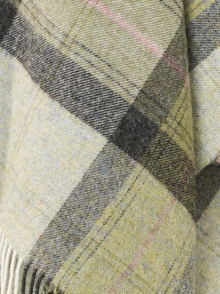Skye Shetland Pure New Wool Throw - Green - LOOMSHIRE - 4