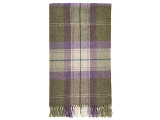 Skye Shetland Pure New Wool Throw - Heather - LOOMSHIRE - 1