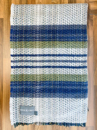 Small Checked Random Recycled Wool Blanket - LOOMSHIRE - 20