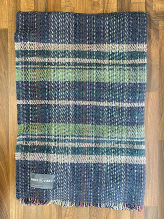 Small Checked Random Recycled Wool Blanket - LOOMSHIRE - 18