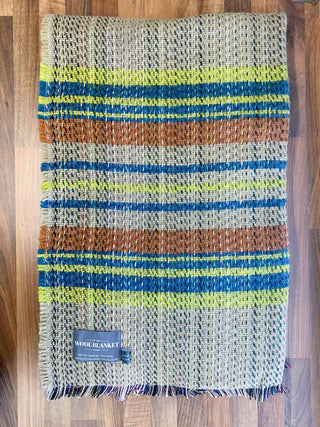 Small Checked Random Recycled Wool Blanket - LOOMSHIRE - 22