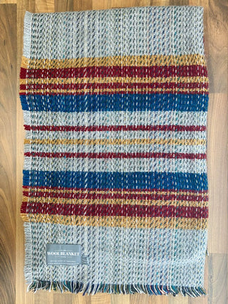Small Checked Random Recycled Wool Blanket - LOOMSHIRE - 26