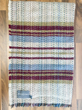 Small Checked Random Recycled Wool Blanket - LOOMSHIRE - 27