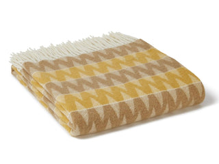 Snowdonia Pure New Wool Throw - Desert Brown - LOOMSHIRE - 1