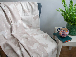 Stag Merino Lambswool Throw - Fawn - LOOMSHIRE - 6