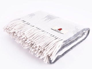Stag Merino Lambswool Throw - Grey - LOOMSHIRE - 3