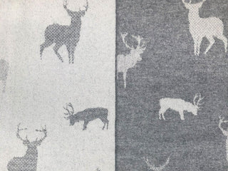 Stag Merino Lambswool Throw - Grey - LOOMSHIRE - 1