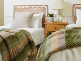 Stripe Pure New Wool Throw - Botanical - LOOMSHIRE - 3