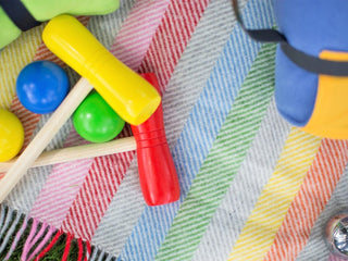 Stripe Pure New Wool Throw - Rainbow Grey - LOOMSHIRE - 11