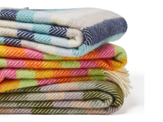 Stripe Pure New Wool Throw - Refresh - LOOMSHIRE - 3