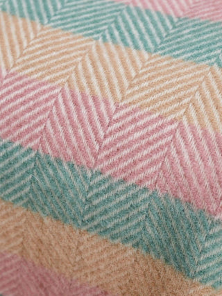Stripe Pure New Wool Throw - Summer Breeze - LOOMSHIRE - 3