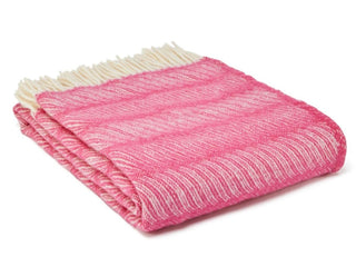 Twist Pure New Wool Throw - Pink - LOOMSHIRE - 1
