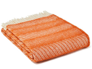 Twist Pure New Wool Throw - Pumpkin - LOOMSHIRE - 1