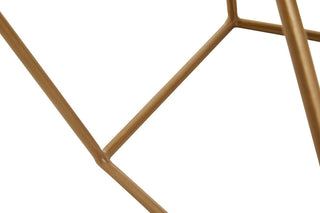 Varana Round Marble Top Coffee Table With Gold Finish Frame - LOOMSHIRE - 8