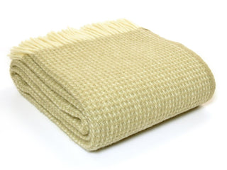 Waffle XL Pure New Wool Throw - Oatmeal - LOOMSHIRE - 1