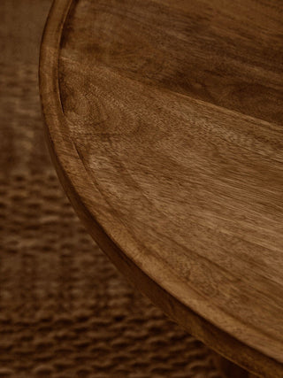 Walsa Natural Mango Wood Column Detail Coffee Table - LOOMSHIRE - 8