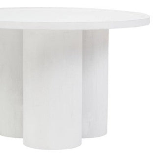 Walsa Whitewash Mango Wood Column Detail Coffee Table - LOOMSHIRE - 8