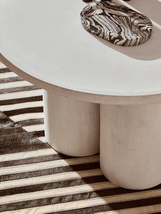 Walsa Whitewash Mango Wood Column Detail Coffee Table - LOOMSHIRE - 6