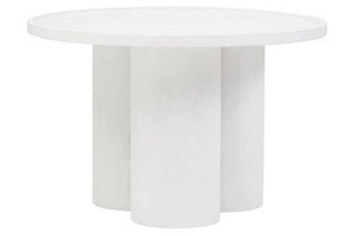 Walsa Whitewash Mango Wood Column Detail Coffee Table - LOOMSHIRE - 1