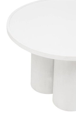 Walsa Whitewash Mango Wood Column Detail Coffee Table - LOOMSHIRE - 9