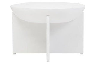 Walsa Whitewash Mango Wood Round Coffee Table - LOOMSHIRE - 1