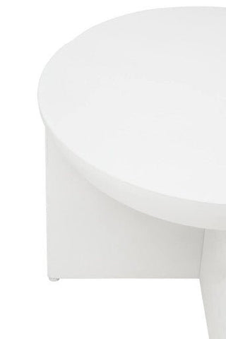 Walsa Whitewash Mango Wood Round Coffee Table - LOOMSHIRE - 4