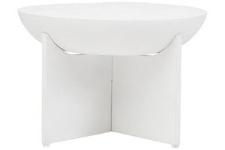 Walsa Whitewash Mango Wood Round Coffee Table - LOOMSHIRE - 7