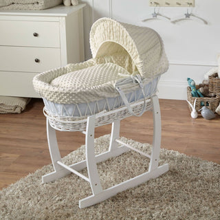 Wicker Baby Moses Basket With Stand - LOOMSHIRE - 11