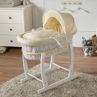 Wicker Baby Moses Basket With Stand - LOOMSHIRE - 26