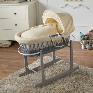 Wicker Baby Moses Basket With Stand - LOOMSHIRE - 16