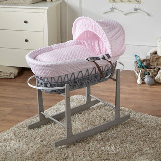 Wicker Baby Moses Basket With Stand - LOOMSHIRE - 24