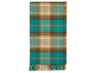 Winterton Merino Lambswool Throw - Jade - LOOMSHIRE - 1