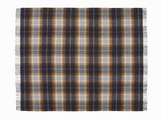 Winterton Merino Lambswool Throw - Navy - LOOMSHIRE - 2