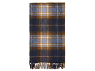 Winterton Merino Lambswool Throw - Navy - LOOMSHIRE - 1