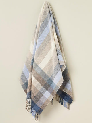 Woodale Pure New Wool Shetland Throw - Blue - LOOMSHIRE - 3