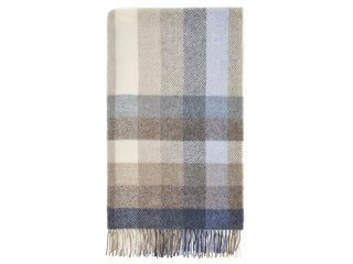 Woodale Pure New Wool Shetland Throw - Blue - LOOMSHIRE - 1