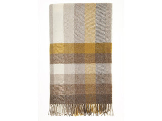 Woodale Pure New Wool Shetland Throw - Gold - LOOMSHIRE - 1