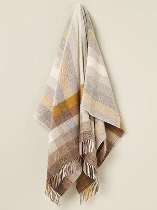 Woodale Pure New Wool Shetland Throw - Gold - LOOMSHIRE - 3