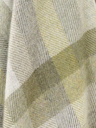 Woodale Pure New Wool Shetland Throw - Olive - LOOMSHIRE - 4